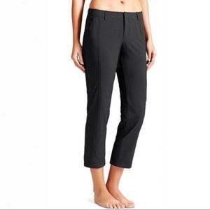 Athleta Palisades Pants Black Stretch Cropped  Ankle Mid-Rise Casual Hiking